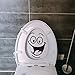 Sticker Abattant WC 2Pcs Autocollant de Toilette de Dessin Animé Drôle de Toilette Autocollant Abattant WC Autocollant Smiley Face Toilettes Autocollants Salle de Bains Porte Siège PVC, Amovible