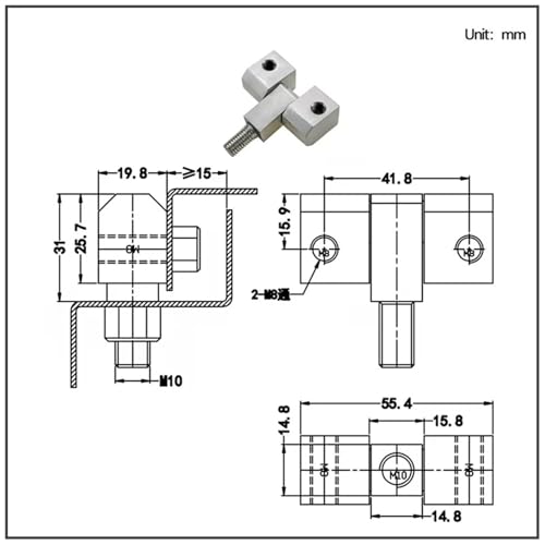 Charnière acier inoxydable robuste pour sécuriser vos armoires électriques d'usine - 6