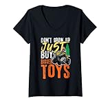 Womens Don't Grow Up Just Buy Bigger Toys for a Quatbiker V-Neck T-Shirt