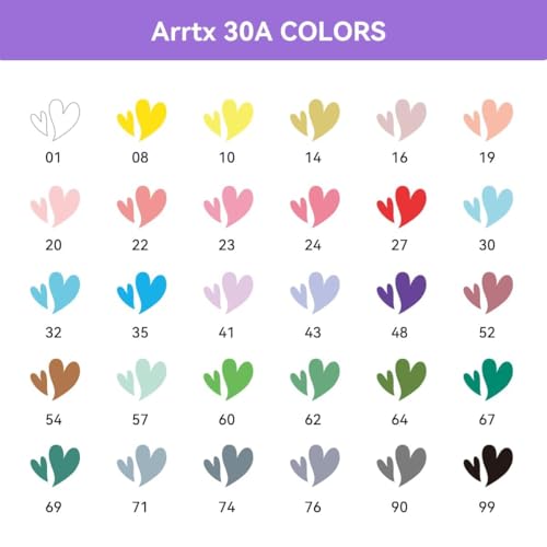 Image of Arrtx Acrylic Markers 30A,Brush Tip Acrylic Paint Pens Markers for Rock Painting, Wood, Ceramic,Glass,Canvas,Metal,Plastic, Fabric, Stone & DIY Projects
