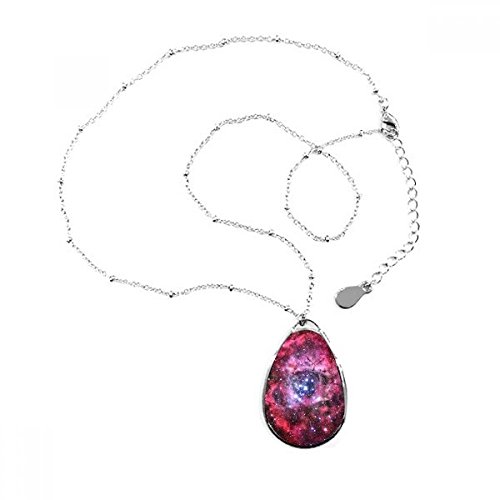 Pendentif en forme de bijoux motif nébuleuse Monoceros avec finition verre
