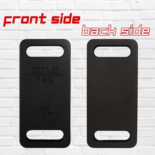 Yes4All Plaques de poids en fonte de 1 pouce pour haltères – Plaques de poids standard (15 lb, simple