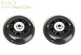 1 Pair Luggage Suitcase Replacement Rubber Wheels (Style 5, 78mmx22mm)
