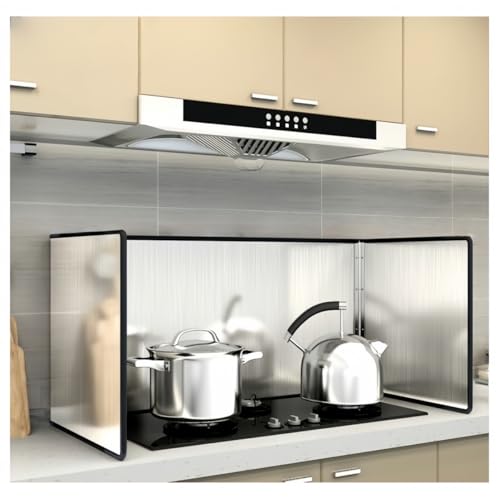 GUIXIAOGUO ���͂˃K�[�h �����W�K�[�h �����W�p�l���X�e�����X�h���� �L�b�`���h�����܂ǖh���� �K�X�R�����p 4���p�l�� �܂��ݎ� ���͂˖h�~ �X�e�����X �R���� ����h�~ �L�b�`�� �������ȒP �ی�G�b�W�t�� (�O�܂�,����50����80�[