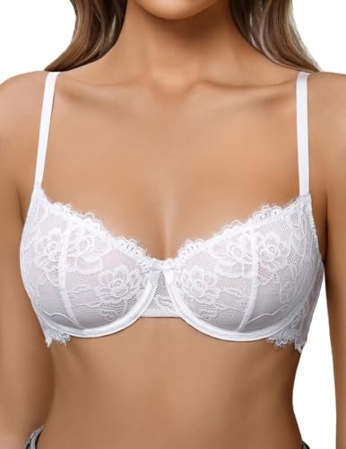 Avidlove Womens Lace Bra Sexy Balconette Bras Unlined Lingerie A-D S-2XL