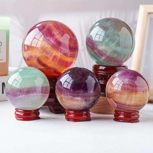 Esfera de fluorita arcoíris para crear un rincón de meditación zen 5