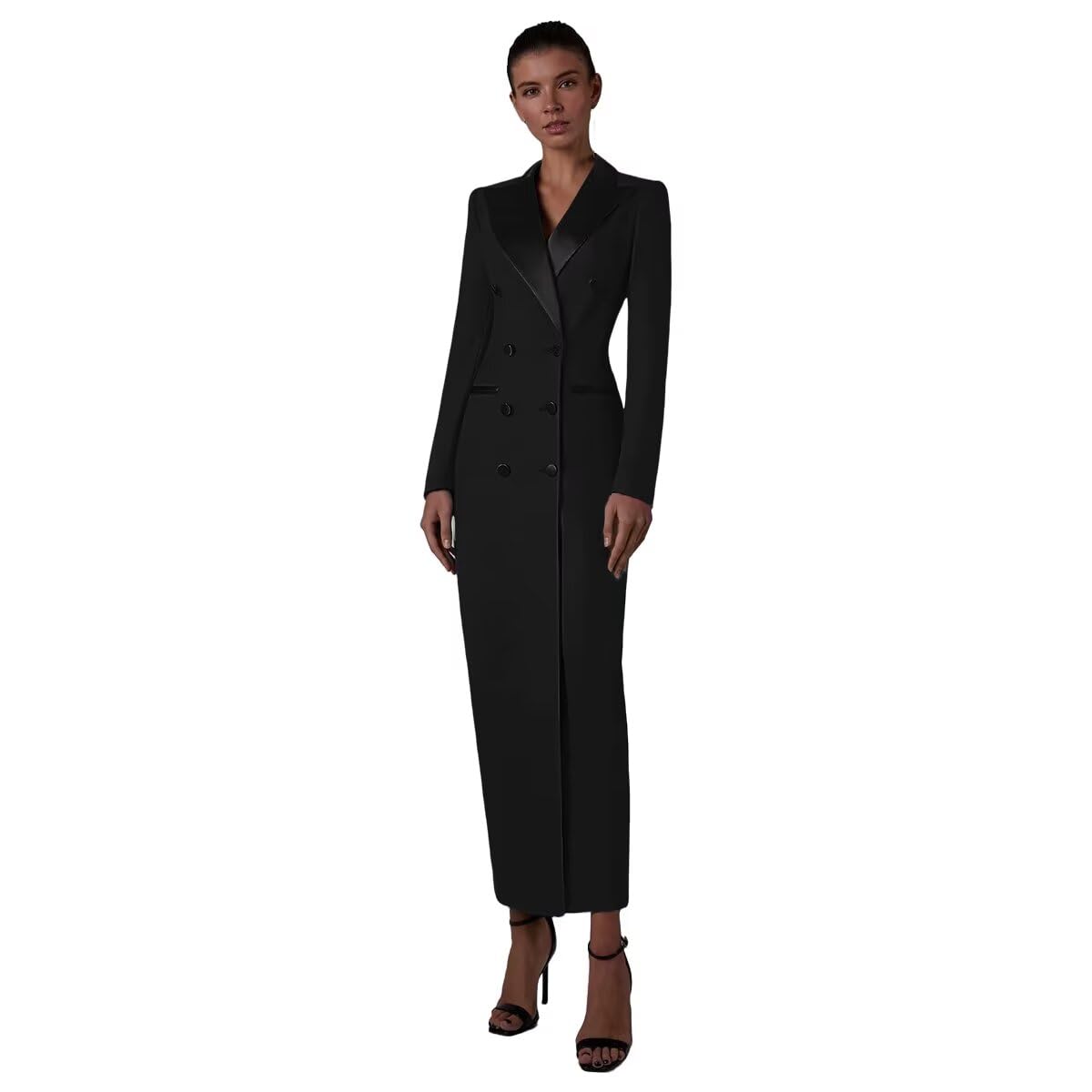 Womens Suit Blazer Women Tuxedo Dress Double Breasted Peaked Lapel for Wedding Cocktail Prom Party