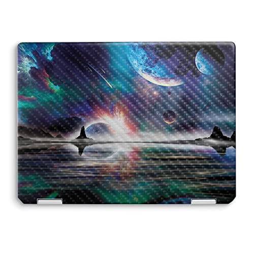 Image of MightySkins Carbon Fiber Skin Compatible with HP Spectre x360 14 inch (2022) Full Wrap Kit - Space Horizon | Protective, Durable Textured Carbon Fiber Finish | Easy to Apply | Made in The USA