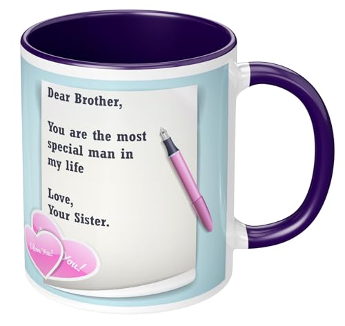 Image of NH10 DEISGNS Raksha Bandhan Gifts Pack for Brother, Combo Gift Pack of Designer Rakhi, Printed Coffee Mug, Happy Raksha Bandhan Greeting Card, Roli Chawal Combo Set (Pack of 5)(RMCKRCG702)