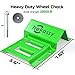 Trekassy Wheel Chock Tie-Down Kit with Rubber Blocks, (4,500lb Break Strength) Heavy Duty E Track Trailer Tire Straps for ATV, UTV, Lawn Mower- 2 Pack