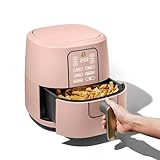 Beautiful 6-Quart Air Fryer with TurboCrisp Technology, Touch-Activated Display, 1750W Power, Large Capacity for Family Meals, by Drew Barrymore (Rose)