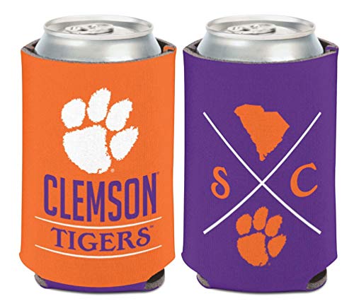 WinCraft NCAA Clemson University Tigers 1 Pack 12 oz. 2-Sided Can Cooler