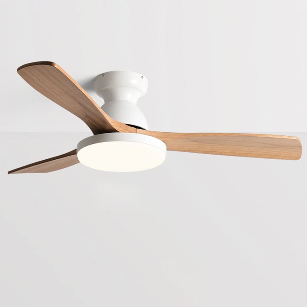 HXYSXHJUO Nordic Indoor Mute Fan Light 60W LED Dimmable Ceiling Lights 36in 3 Gear Wind Speed With Dining Room Living Lighs Lighting