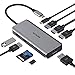Produktbild MOKiN USB C Docking Station, USB C Hub Triple Display, 9 in 1 Multiport USB C Adapter auf 4K Dual HDMI, Displayport, USB 3.0, 100W PD, SD/TF Kartenleser für XPS 13/15, Lenovo Yoga, Huawei Matebook