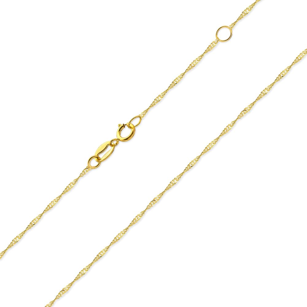 MARKO Gold Armband Damen 333 Echtgold 17–19 cm – feines gedrehtes Goldarmband 1 mm, zartes Armband Gold 8 Karat, minimalistischer Schmuck Geschenk für Frauen