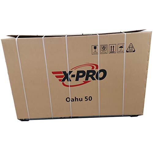 X-PRO Oahu 50 Moped with 12" Aluminum Wheels, Rear Trunk! Electric/Kick Start! Large Headlight! (Red)