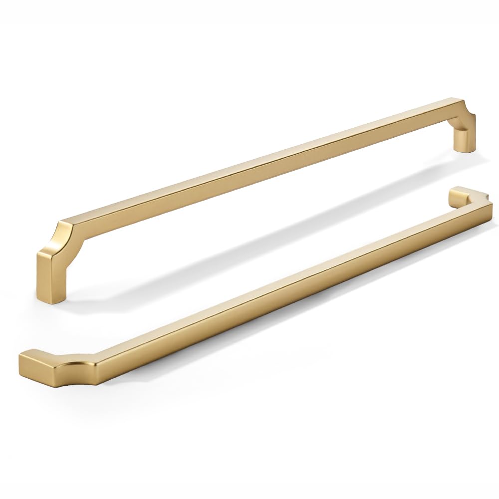 khtumeware 1-Pack 18 Inch Square Brushed Gold Appliance - cabinet hardware | Mubboo