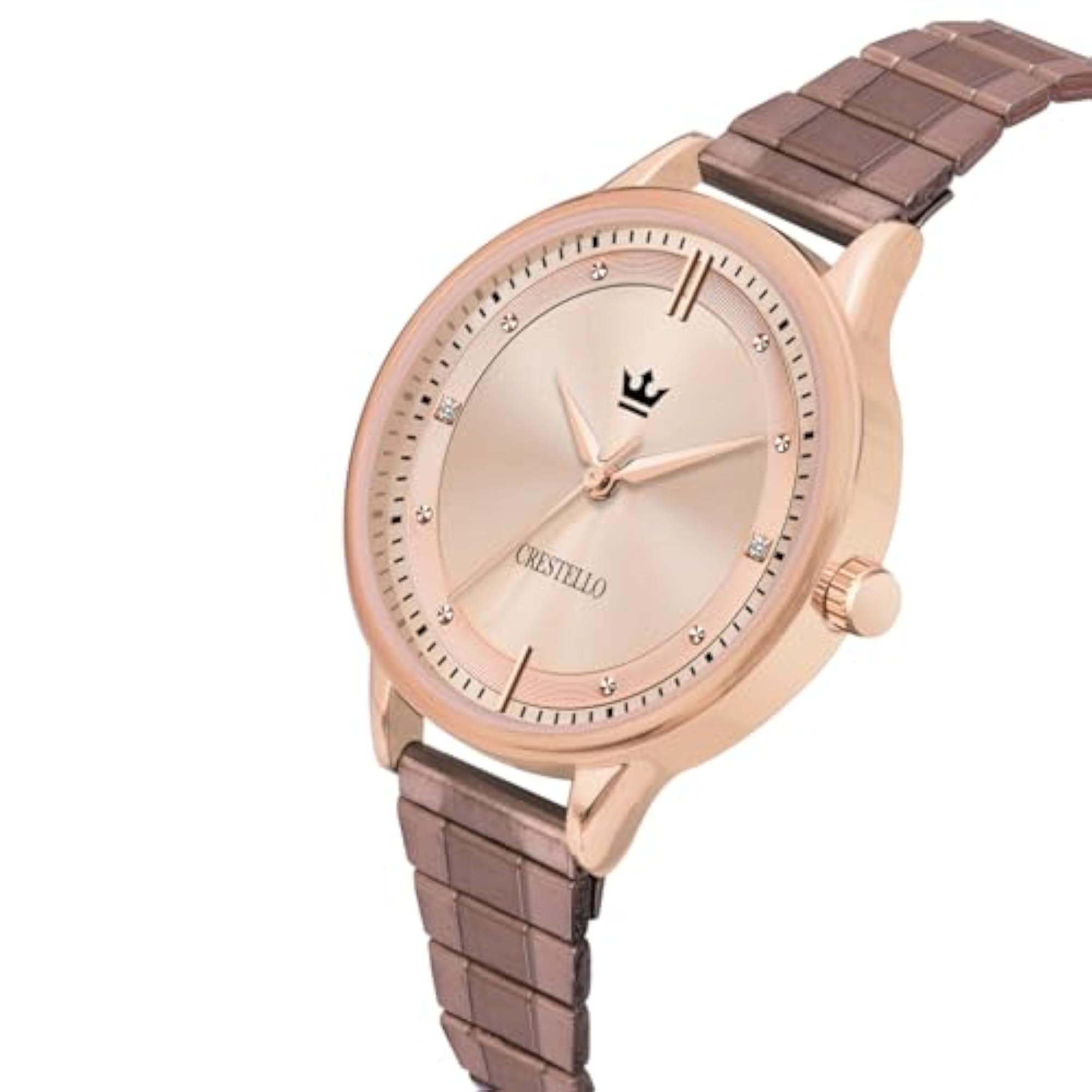 Women's Brown Metal Chain Analog Wrist Watch