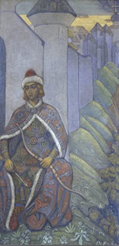 Pintura mural en lienzo SERENDIPITP, arte fino de Nikolai Roerich en formato 60x90cm