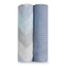 aden by aden + anais silky soft swadde 2 pack, ziggy blue