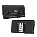 Nylon Holster For Samsung Note 10 Plus, Note 9, Note 8, S10 Plus, S9 Plus, S10, S9 With Rugged Case. Chestnut Stitching, Card Holder, Strong Magnetic Closure and Reinforced Belt Loops. For Rugged Case