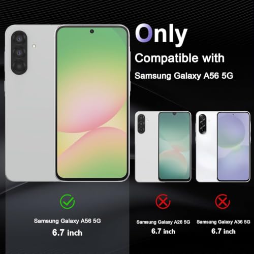 Image of ClearPC Clear Hard PC Case for Samsung Galaxy A56 5G, Anti-Yellow Transparent Back Cover, Anti-Scratch, Raised Camera Protection, Shockproof, Wireless Charging Compatible, NonYellowing (Clear)