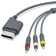 Saipomor 5.6ft AV Audio Video Optical Cable for Xbox 360 Console, Composite Video & Optical Audio Cord, Not Compatible with Xbox 360 E, Xbox One, or Kinect Sensor