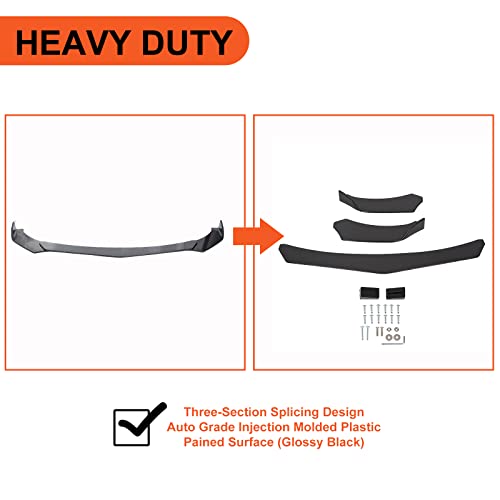 Ecotric Black Universal Front Bumper Lip Chin Spoiler Abs For Audi,Ford,Bmw,Honda,Chevrolet,Civic,Benz,Mazda,Gmc Car #TOP2