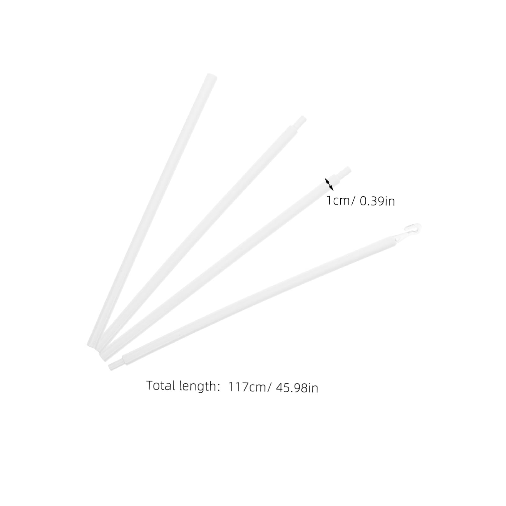 Yardenfun 4pcs Curtain Pull Wand Plastic Window Blind Replacement Stick for Vertical Blinds Easy Installation Tilt Rod Versatile Use Homes and Offices