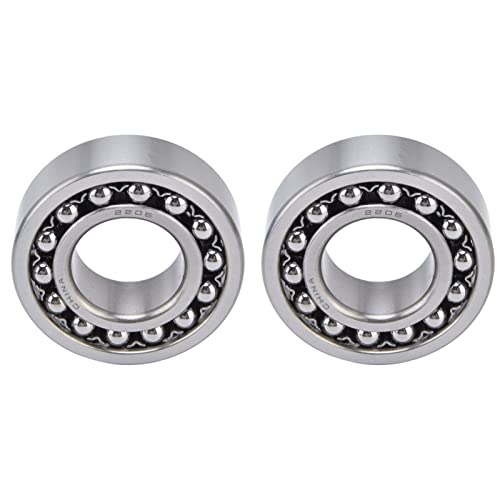 ANKROYU Double Row Ball Bearing 2Pcs High Speed Low Noise Industrial Grade Bearings for Machinery Gearboxes Motors Automotive Equipment Made of High Carbon Steel Size 22 (2206)