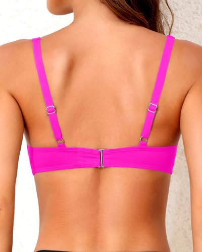 Image of Yonique Women Underwire Bikini Top - 2026 Push Up Swimsuit Tops Padded Bra Bahting Suit