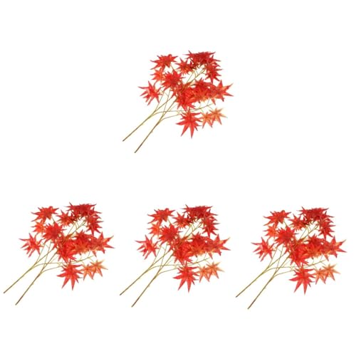 Branches de feuilles d'érable simulées de 8 pièces pour bricolage - 8