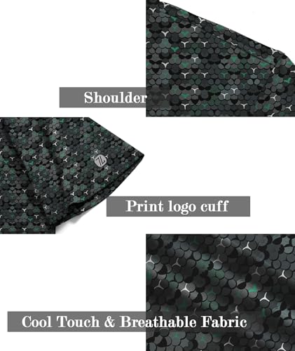 ZITY Men's Golf Shirts Short Sleeve Moisture Wicking Performance Print Patterns Casual Collared Golf Polo Shirt for Men4
