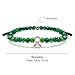 LAMIBEE Green Awareness Bracelet for Organ Donor, Mental Health, Scoliosis, Liver Cancer and More, Bracelet For A Cause, Crystal Bead Bracelet, Awareness Ribbon, Protection String Men, Women