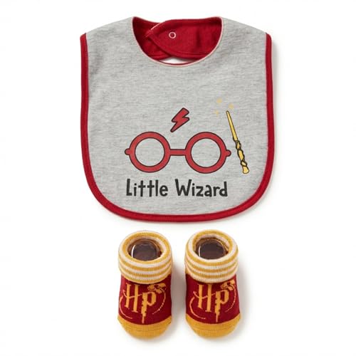 Image of Harry Potter Baby Unisex Bib and Bootie Set Gifts for Baby