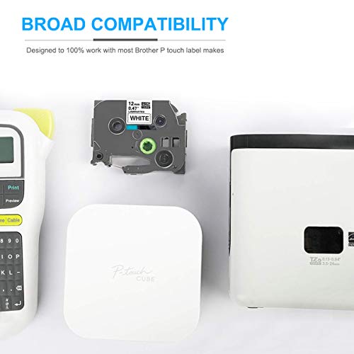Fita de Etiqueta P Touch TZE, Fita de Marcador de Etiqueta Compatível com Substituição Brother P-Tou