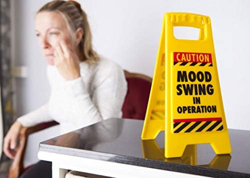 Boxer Mood Swing Novelty Office Humour Warning Sign | Hilarious Secret Santa Colleague | Moody Teenager Or Menopause Joke Gift