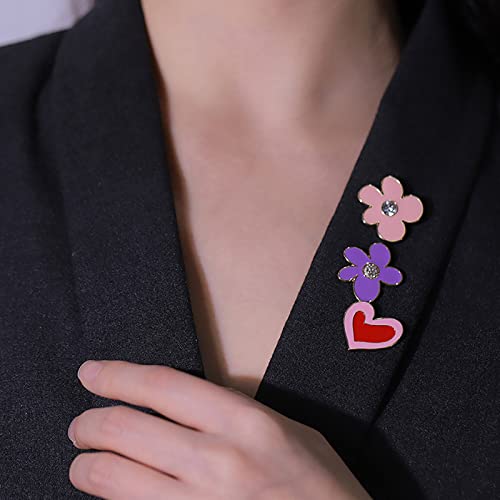 TianWlio Valentinstag Fettes Herz Öl Tropfset Brosche Kleidung und Accessoires Dekoration Musiknote Brosche (A, One Size)