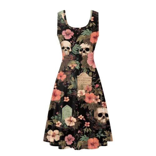 Image of TOADDITDO Womens Summer Sleeveless Tank Dress with 2 Side Pockets XS-4XL Plus Size