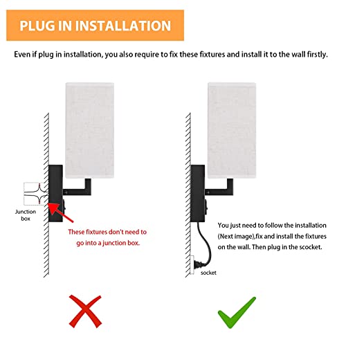 Haitral Wall Sconces Plug In With Bulbs - Wall Lamps For Bedroom With Usb And Outlet,Sconces Wall Decor Set Of 2 With Switch And Bulb Wall Light Fixtures For Living Room,Bedroom(Include Bulbs)-Black #TOP4