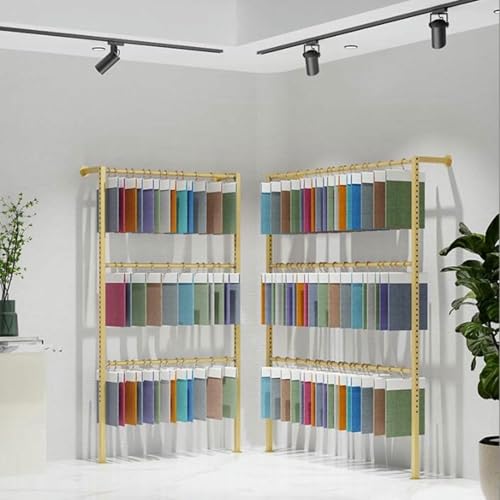 Rack d'affichage de tissu mural avec tige suspendue réglable