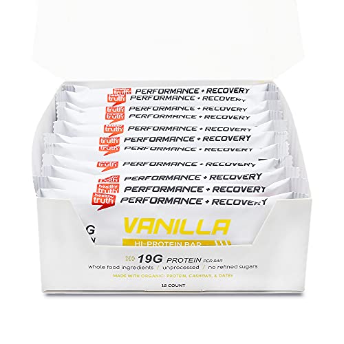 Organic Raw Sprouted Hi-Protein Whole Food Bars - Vanilla (12-pack)