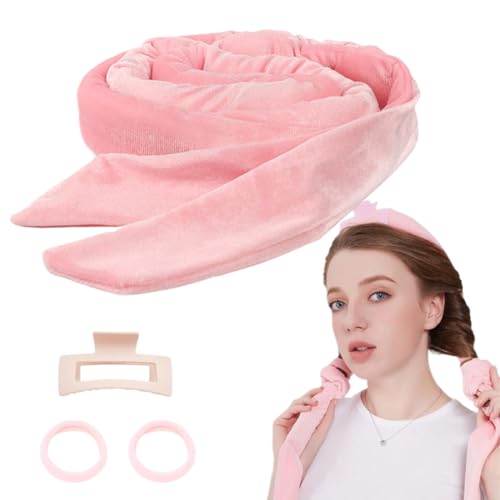 Fibbia senza calore, 4 pz Velluto Rullo per Capelli Senza Calore Heatless Curling, Capelli Senza Calore Heatless Hair, Fascia per bigodini senza calore, Fibbia Senza Calore
