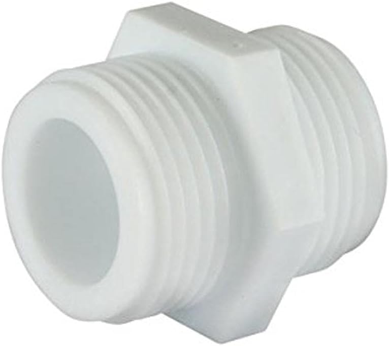 Merriway BH04072 Plastic Washing Machine Dish Washer Inlet Hose Connector, 3/4 x 3/4 inch - White