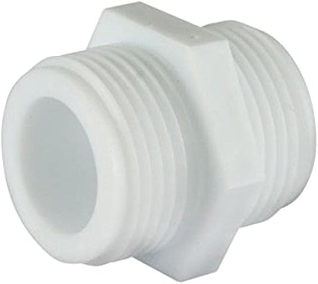 Merriway BH04072 Plastic Washing Machine Dish Washer Inlet Hose Connector, 3/4 x 3/4 inch - White