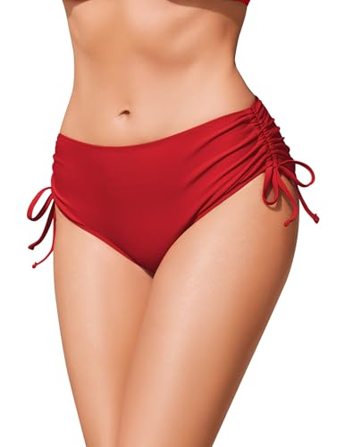 Ekouaer Bikinihose Damen Mittlerem Bund Klassisch Bikinihosen mit...