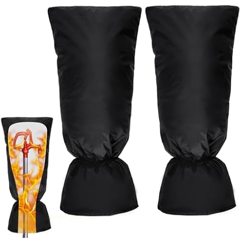 2 Pack 25''Hx13''W Outdoor Faucet Covers for Winter Freeze Protection Reusable Outside Water Spigot Insulated Cover Cover