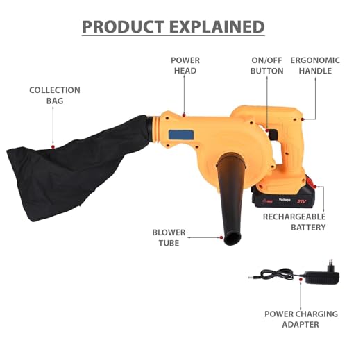 Image of Handheld Electric Portable Air Blower,Multipurpose Air Blower,Lightweight,Multifunctional Blower Gardening Works Computer Car Cleaning Corner Home Blower Machine Highly Useful for Clearing Dust (1)