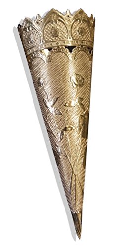 Kunze A061251011 Spitztüte Cornucopia, 2 Stück, Kaschiertes Papier, Gold, 26.5 x 17 x 0.05 cm