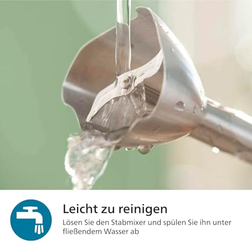 Philips 5000-Serie Stabmixer inkl. Schneebesen, Spiralizer, XL-Zerkleinerer - 1200 W Leistung. ProMix-Technologie. LED-Geschwindigkeitsanzeiger. Stufenlose Geschwindigkeitseinstellung (HR2684/00) 6